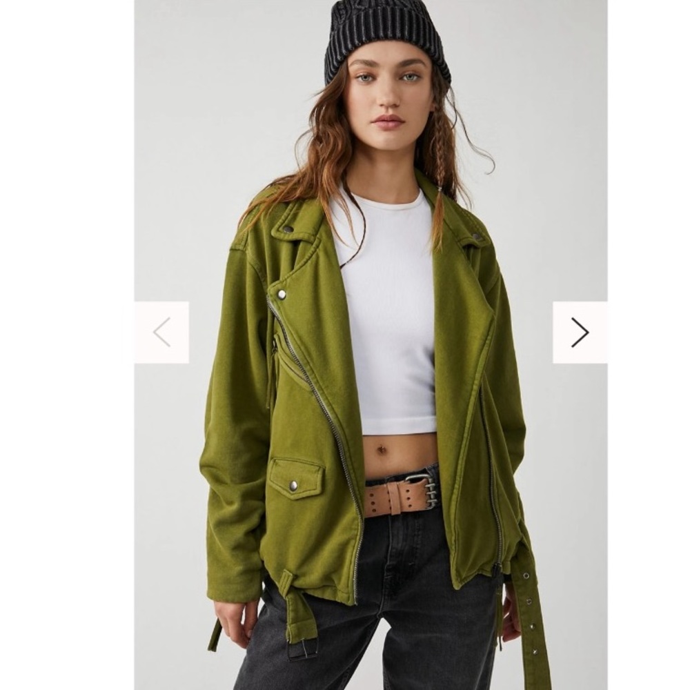 NWT Free People Rebel Knit Oversized Moto Jacket